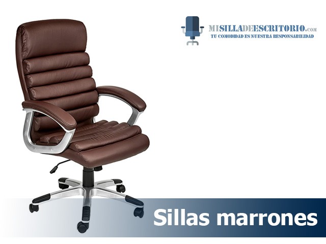 Sillas de escritorio marrones